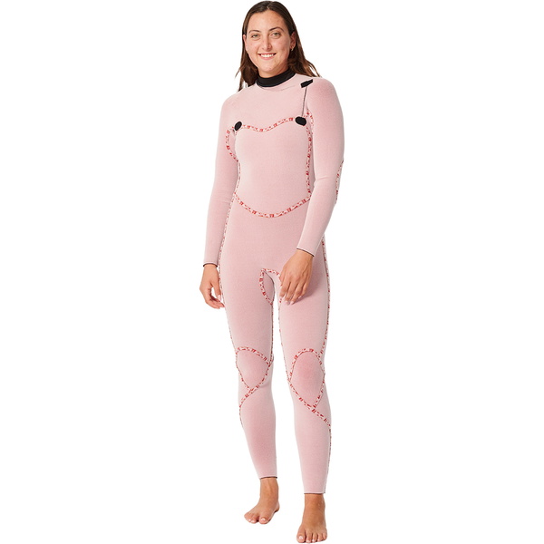 2025 Rip Curl Dames Flashbomb 4/3mm Borst Ritssluiting Wetsuit 14FWFS - Black